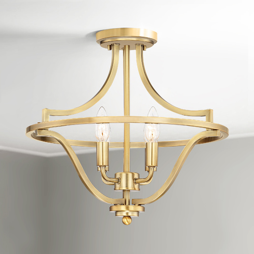 Quoizel Lighting Harvel Weathered Brass 4-Light Semi-Flush by Quoizel Lighting QF5119WS