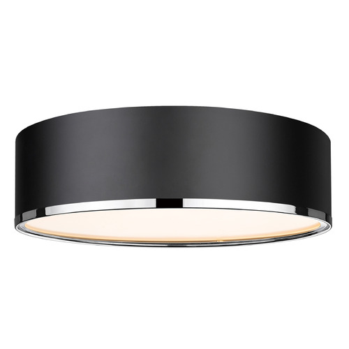 Arlo Matte Black & Chrome Flush Mount by Z-Lite