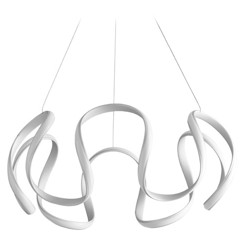 Cirro 28-Inch LED Pendant in Silver Graphite by Oxygen Lighting