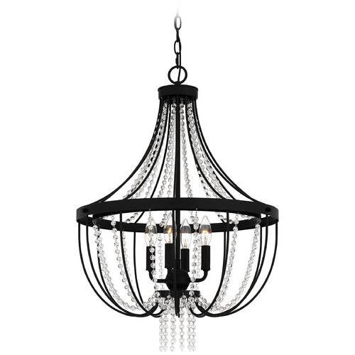 Quoizel Lighting Adelaide 28-Inch High Pendant in Matte Black by Quoizel Lighting ADL2820MBK