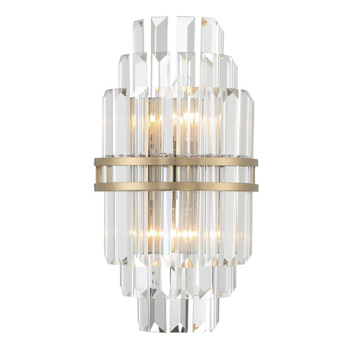 Crystorama Lighting Hayes Aged Brass Sconce