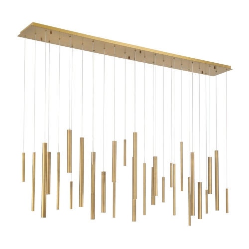 Santana 72-Inch LED Linear Chandelier in Brass by Eurofase