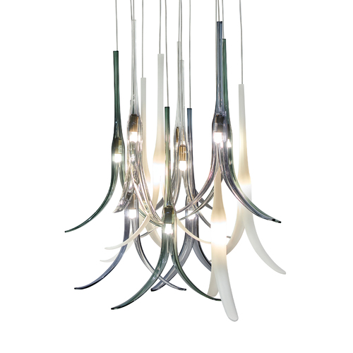 Metropolitan Lighting Featherly 13-Light Multi-Pendant in Nickel by Metropolitan Lighting N9494