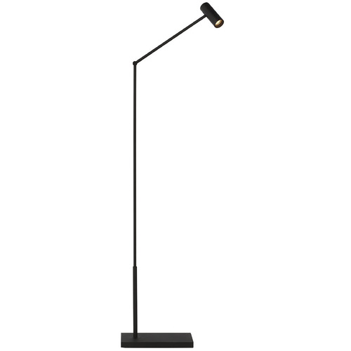 Ponte Small Floor Lamp in Nightshade Black by Visual Comfort Modern