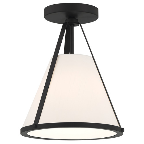 Crystorama Lighting Fulton Black Semi-Flushmount Light