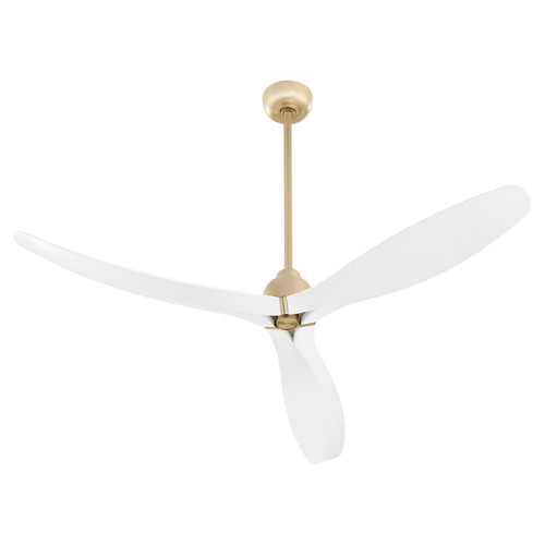 Cyan Design Born Aged Brass and Studio White Ceiling Fan Without Light