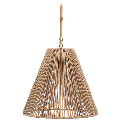 Goodman Hand-Rubbed Antique Brass Natural Medium Hanging Light
