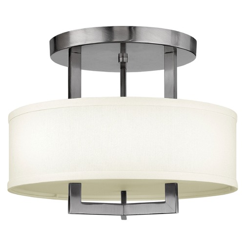 Hampton 15-Inch Semi-Flush in Antique Nickel by Hinkley Lighting
