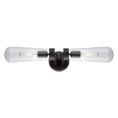 Sconce Wall Light with Clear Glass in Aged Bronze by Nuvo Lighting