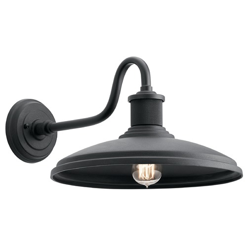 Allenbury 14-Inch Wide Outdoor Barn Light in Textured Black by Kichler Lighting