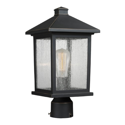 Portland Oil Rubbed Bronze Post Light by Z-Lite