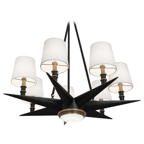 Robert Abbey Lighting Cosmos Deep Patina Bronze with Warm Brass Chandelier by Robert Abbey 1018