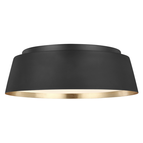 Visual Comfort Studio Collection ED Ellen-DeGeneres Asher 14.50-Inch Midnight Black Flush Mount by Visual Comfort Studio EF1003MBK