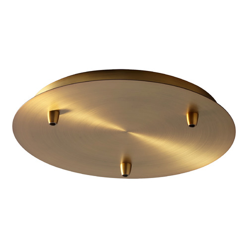 13-Inch 3-Light Multi-Port Canopy in Aged Brass by Oxygen Lighting