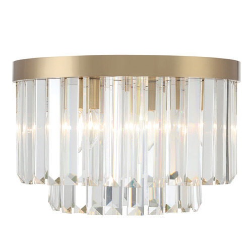 Crystorama Lighting Hayes Aged Brass Flushmount Light