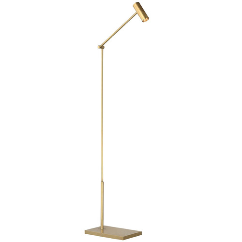 Ponte Small Floor Lamp in Antique Brass by Visual Comfort Modern