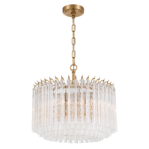 Lofton 5-Light Chandelier in Aged Brass by Crystorama Lighting