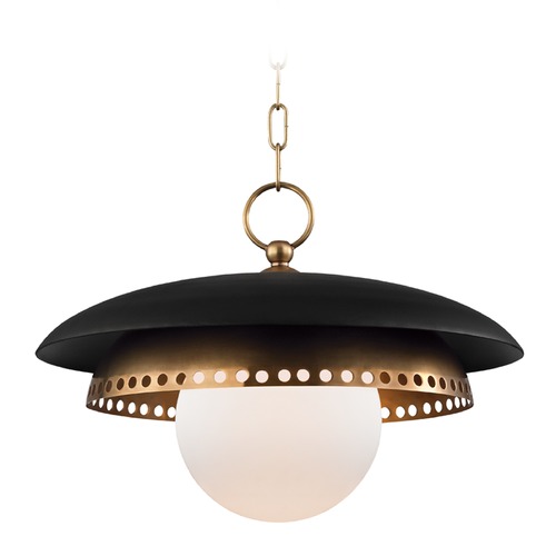 Hudson Valley Lighting Herkimer Pendant in Aged Brass by Hudson Valley Lighting 3317-AGB