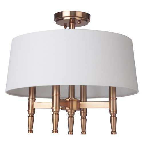 Craftmade Lighting Ella 18-Inch Satin Brass Semi-Flush Mount by Craftmade Lighting 44654-SB