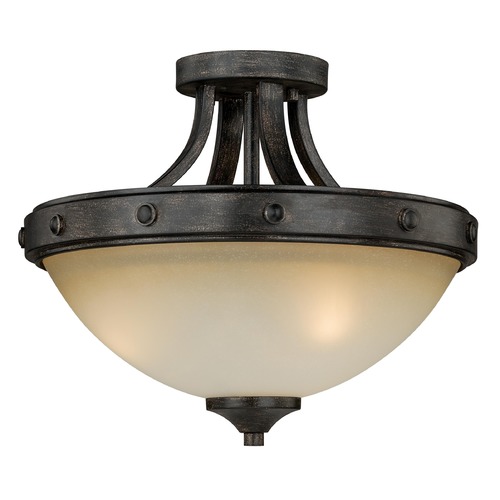 Vaxcel Lighting Halifax Black Walnut Semi-Flush Mount by Vaxcel Lighting C0077