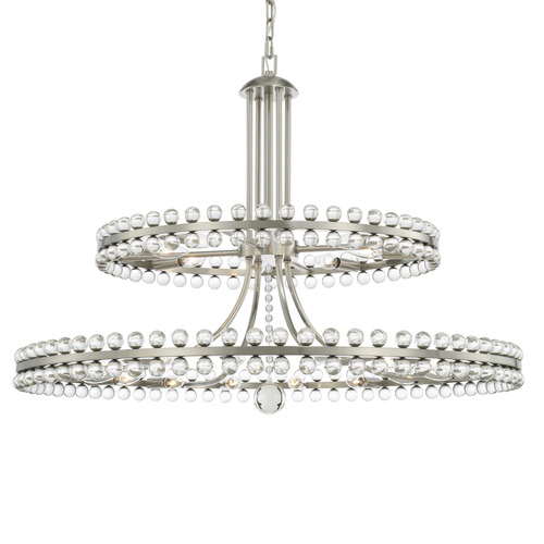 Crystorama Lighting Clover 39-Inch Chandelier in Brushed Nickel by Crystorama Lighting CLO-8890-BN