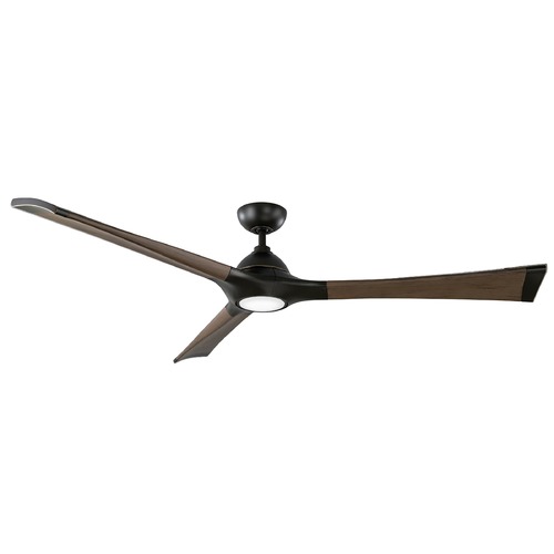 Modern Forms by WAC Lighting Modern Forms Woody Matte Black LED Ceiling Fan with Light FR-W1814-72L35MBDK