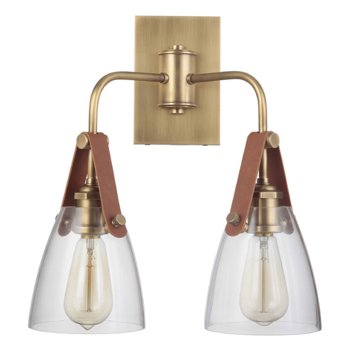 Hagen Vintage Brass Bathroom Light by Craftmade Lighting