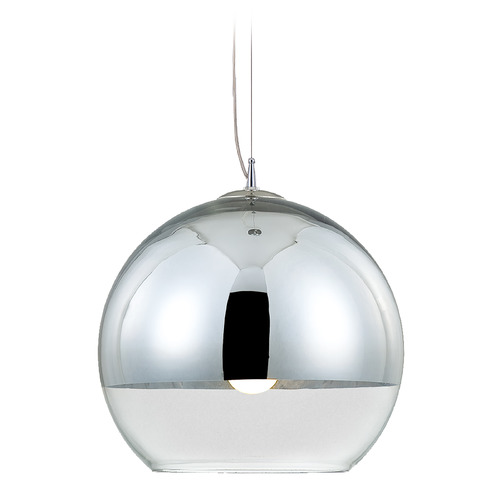Chromos 10-Inch Round Pendant in Chrome by Eurofase Lighting