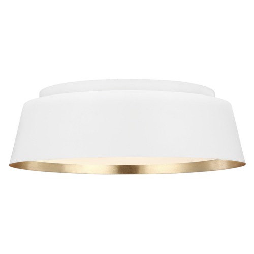ED Ellen-DeGeneres Asher 14.50-Inch Matte White Flush Mount by Visual Comfort Studio