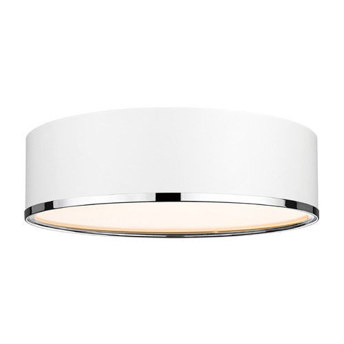 Z-Lite Arlo Matte White & Chrome Flush Mount by Z-Lite 2303F4-MW-CH