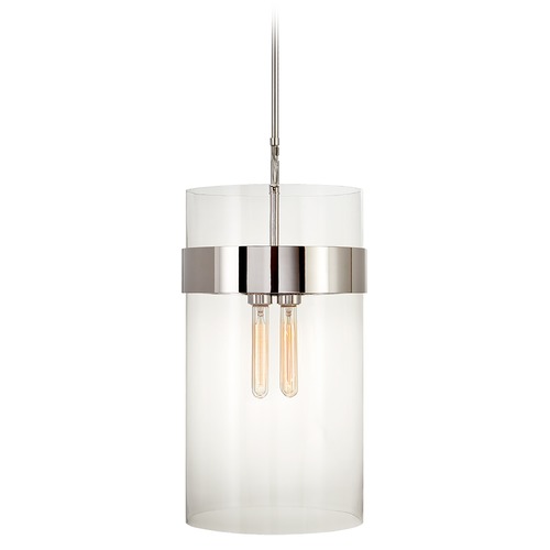 Visual Comfort Signature Collection Ian K. Fowler Presidio Medium Pendant in Nickel by Visual Comfort Signature S5674PNCG