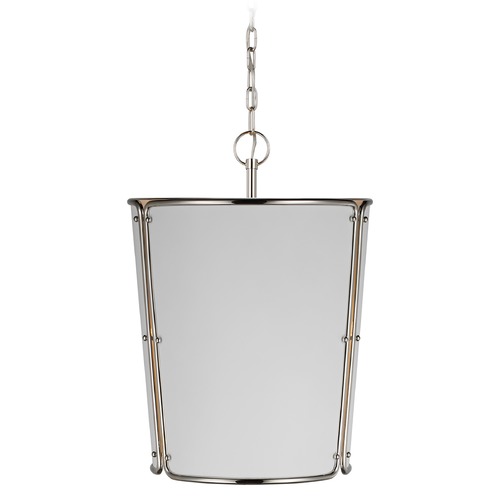 Visual Comfort Signature Collection Carrier & Company Hastings Pendant in Nickel by Visual Comfort Signature S5647PNWHT