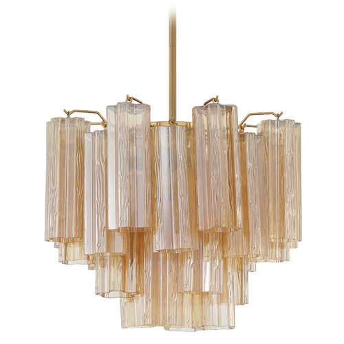 Crystorama Lighting Addis Aged Brass Chandelier