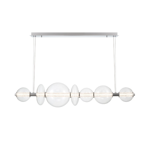 Atomo 56-Inch LED Linear Chandelier in Chrome by Eurofase