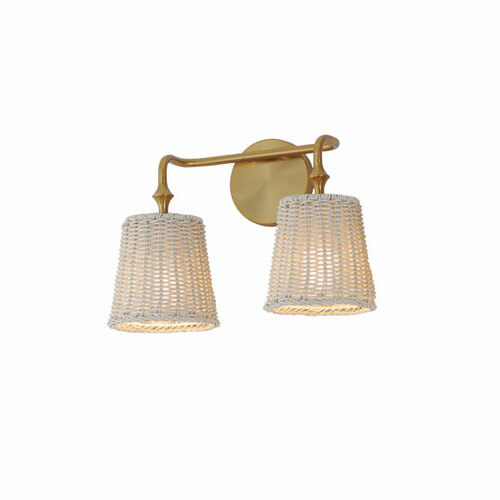 Baja 2-Light Sconce in Natural Aged Brass by Maxim Lighting