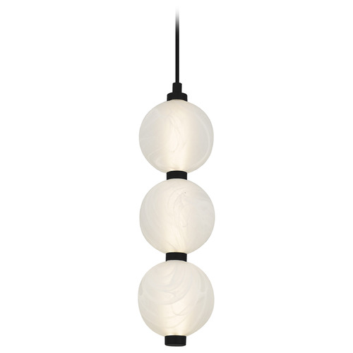Quoizel Lighting Clarendon Matte Black LED Mini-Pendant Light with Globe Shade