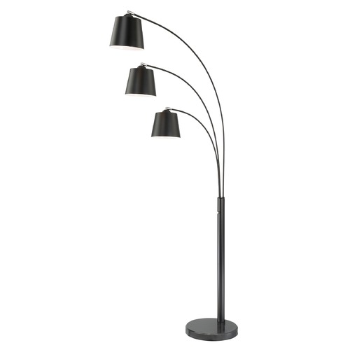 Residential Arc Floor Lamps, Lite Source Deion 3 Light Hanging Arc Floor Lamp
