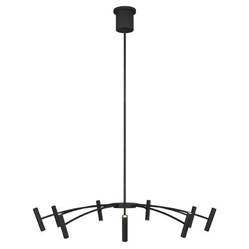 Aerial 40 LED Chandelier in Matte Black by Visual Comfort Modern