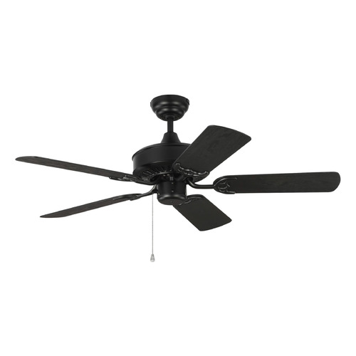 Visual Comfort Fan Collection Visual Comfort Fan Collection Haven Outdoor 44 Matte Black Ceiling Fan Without Light 5HVO44BK