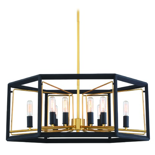 Metropolitan Lighting Sable Point 32-Inch Pendant in Black & Gold by Metropolitan Lighting N7859-707