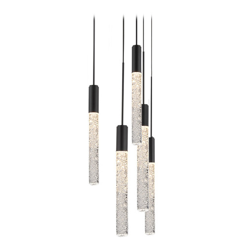 Modern Forms by WAC Lighting Magic Black LED Multi-Light Pendant by Modern Forms PD-35605-BK