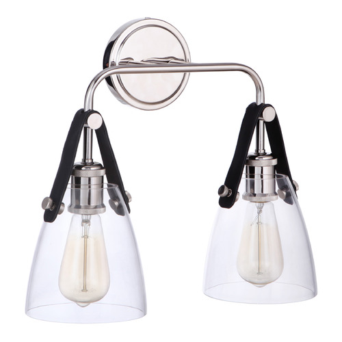 Hagen Polished Nickel Bathroom Light by Craftmade Lighting