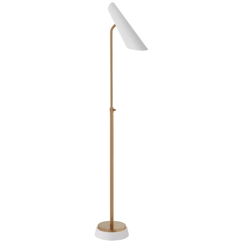 Visual Comfort Aerin Franca Adjustable Floor Lamp in Antique Brass by Visual Comfort ARN1401HABWHT