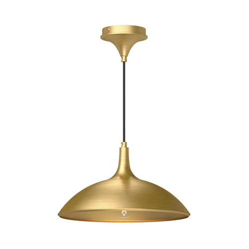 Alora Lighting Abel Brushed Gold Pendant Light with Bowl / Dome Shade