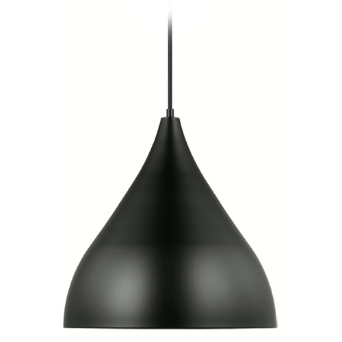 Visual Comfort Studio Collection Visual Comfort Studio Collection Oden Midnight Black Pendant Light with Bowl / Dome Shade 6645301-112