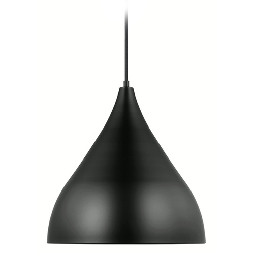 Visual Comfort Studio Collection Oden Midnight Black Pendant Light with Bowl / Dome Shade