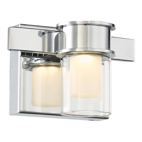 Herald Square LED Bathroom Sconce in Chrome by George Kovacs