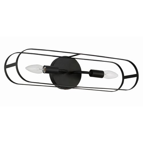 Mindful Flat Black Bathroom Light by Craftmade Lighting