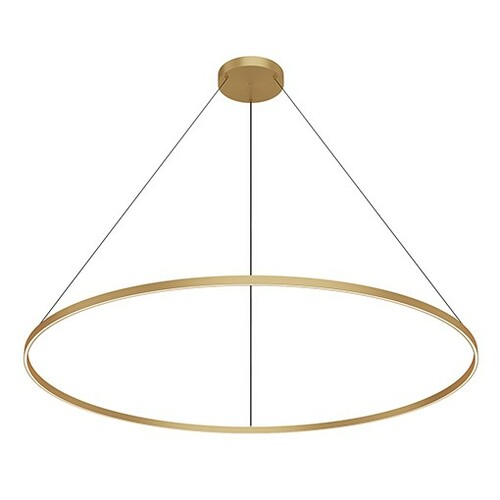 Cerchio 71-Inch LED Ring Pendant in Brushed Gold by Kuzco Lighting