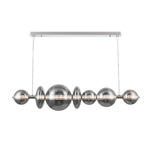 Atomo 56-Inch LED Linear Chandelier in Chrome by Eurofase